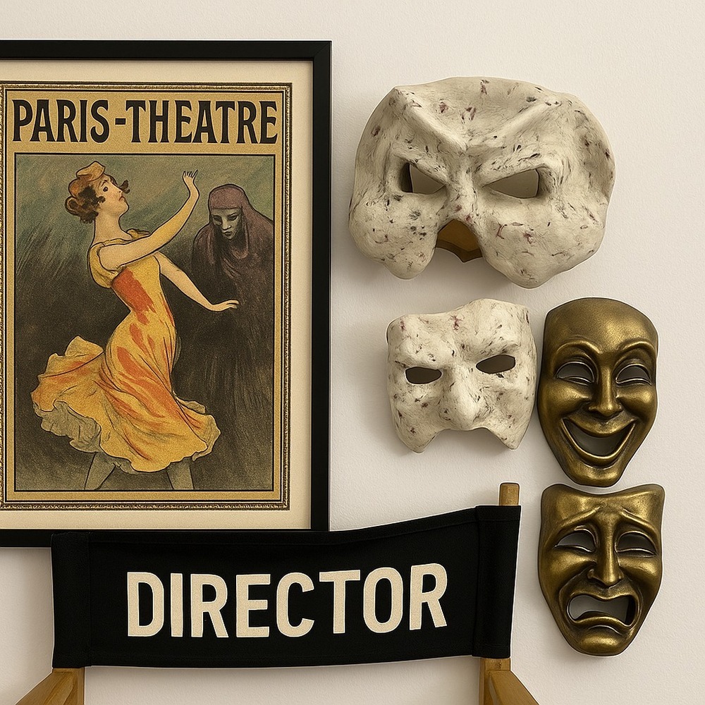 Artisan Crafted Papier-mâché Mask Halloween Mardi Gras Wall Decor Theater - Picture 5 of 16